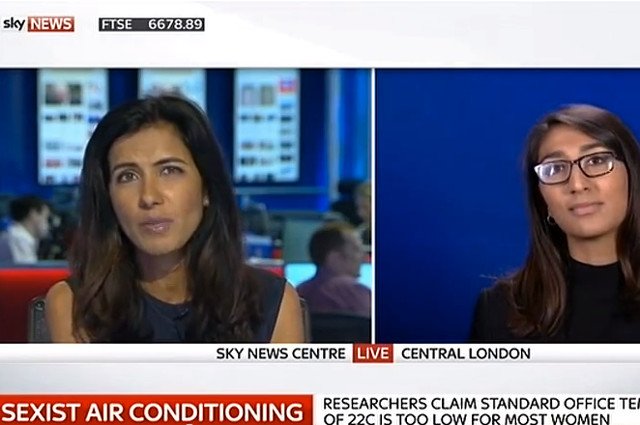 O seksistowskiej klimatyzacji mówiono przed kamerami stacji Sky News