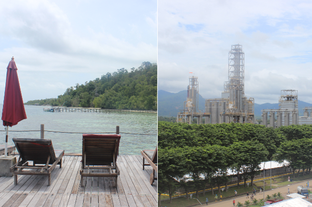 Dwie twarze Indonezji: turystyczna i przemysłowa.