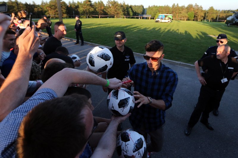 Robert Lewandowski, kapitan reprezentacji Polski, w Arłamowie.