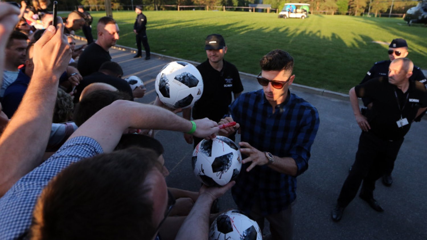 Robert Lewandowski, kapitan reprezentacji Polski, w Arłamowie.