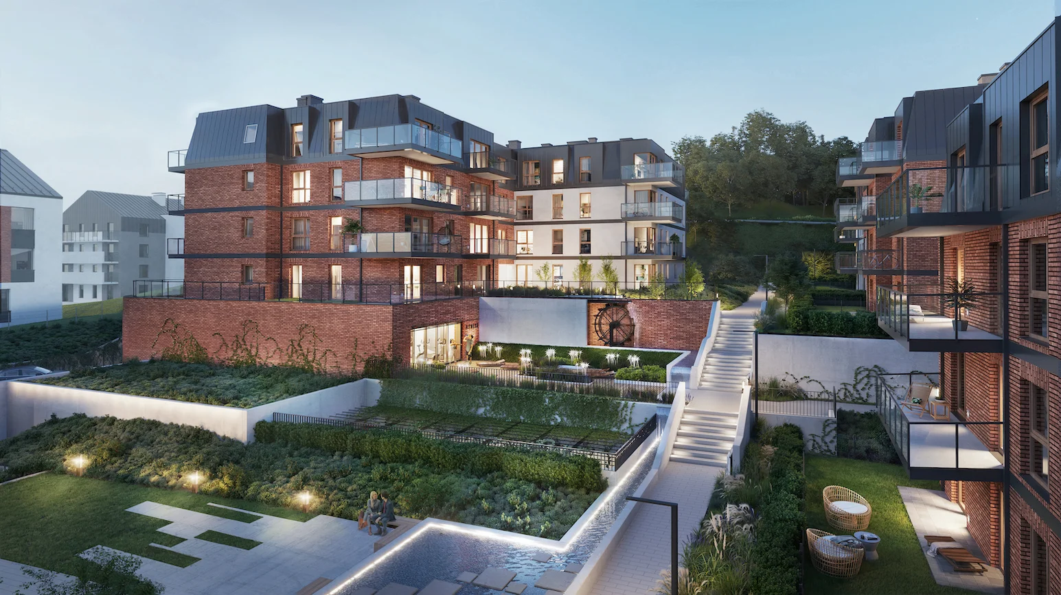 MŁYNY GDAŃSKIE są efektem połączenia inspiracji historyczną zabudową Gdańska ze współczesną architekturą oraz nowoczesnymi rozwiązaniami.