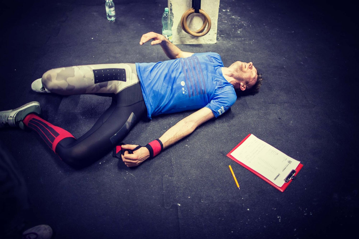 Chwilę po ostatnim burpee. Podczas Open 2016 jeszcze nie czułem się tak padnięty jak teraz