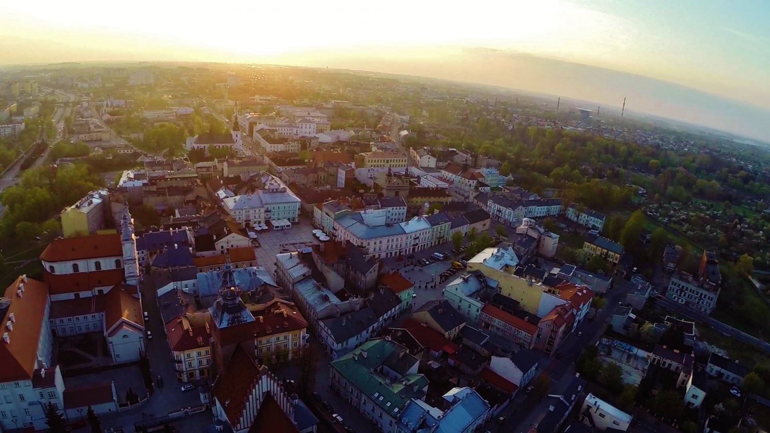 Piotrkowska Starówka z "lotu ptaka".