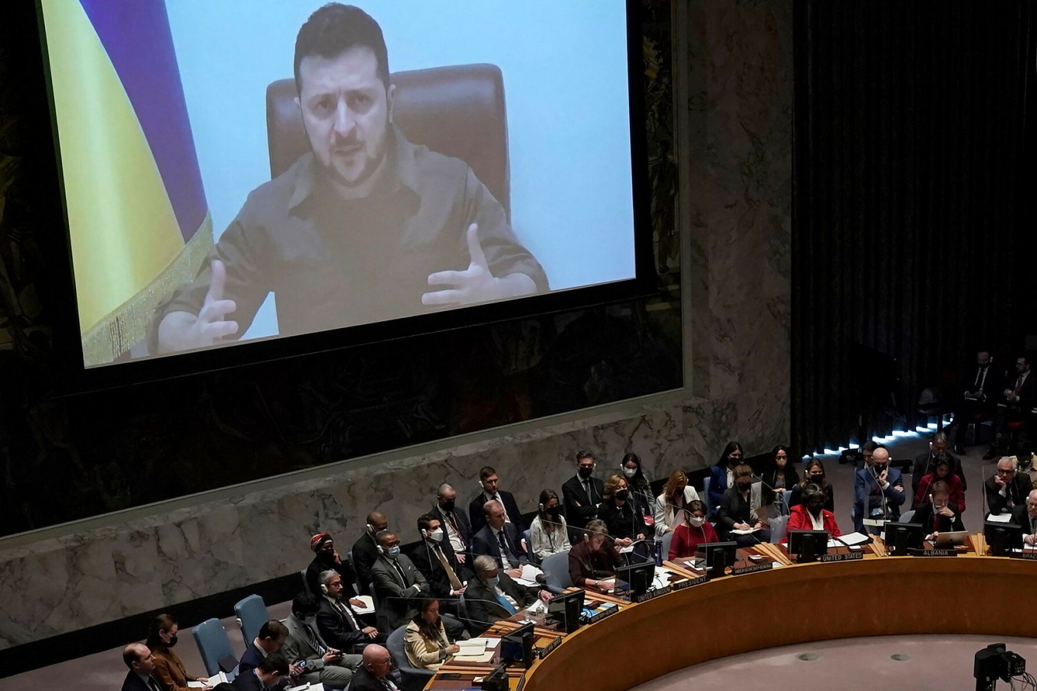 Prezydent Ukrainy wystąpił przed RB ONZ.