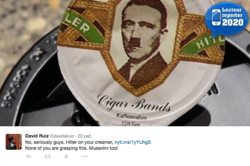 Śmietanki do kawy z wizerunkiem Hitlera i Mussoliniego. Klienci szwajcarskich kawiarni przeżyli szok