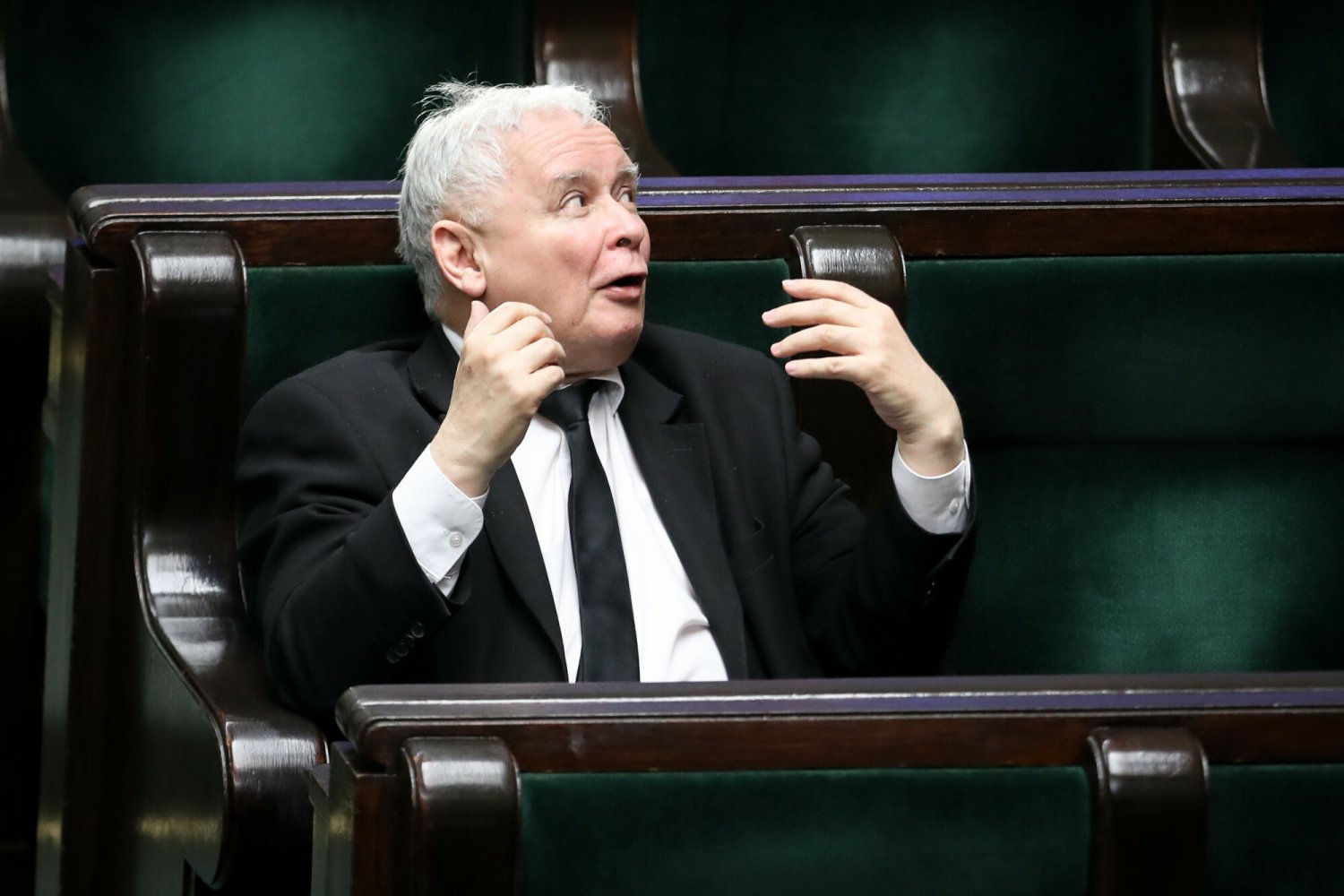 Jarosław Kaczyński w Sejmie.