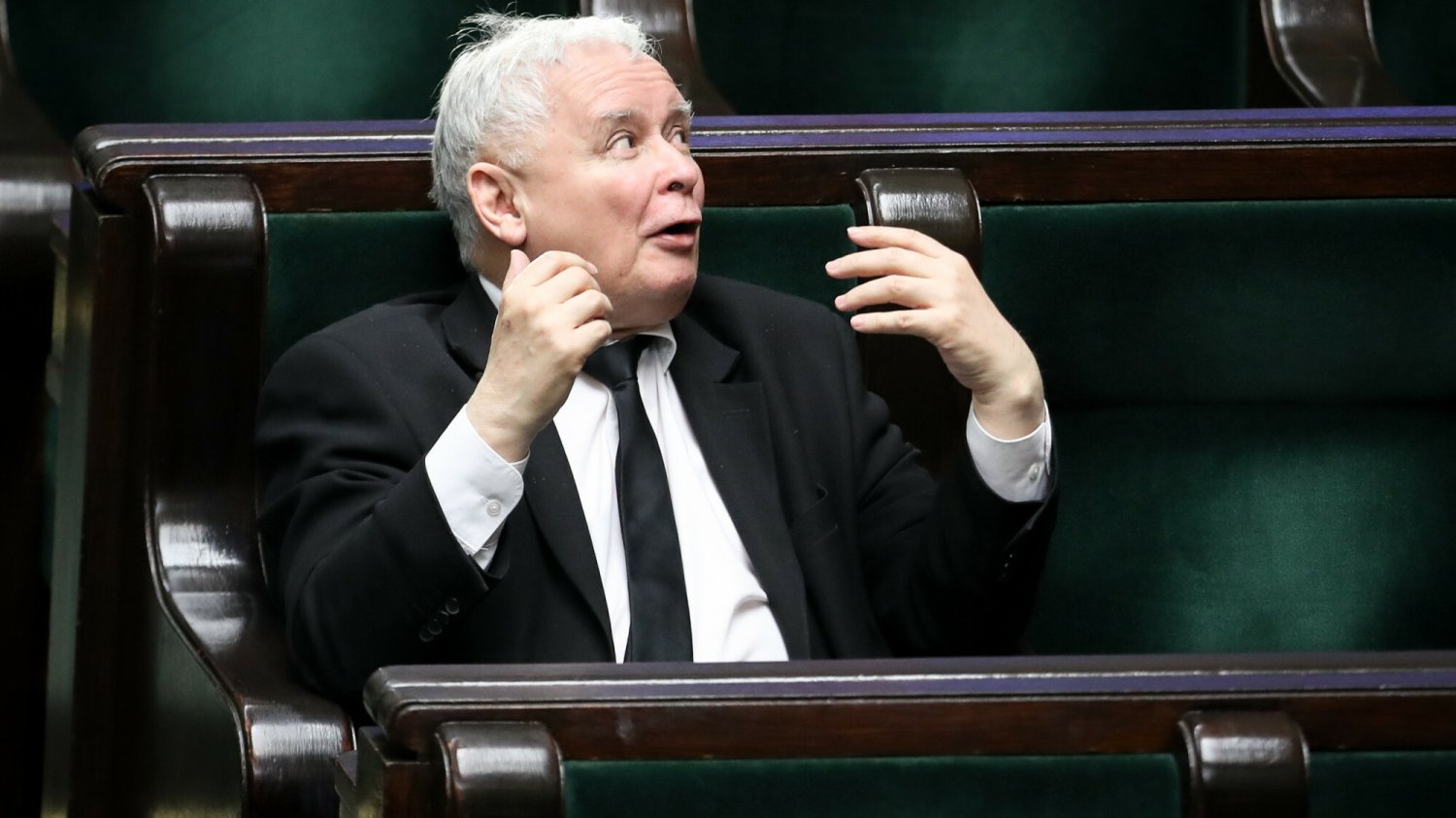 Jarosław Kaczyński w Sejmie.