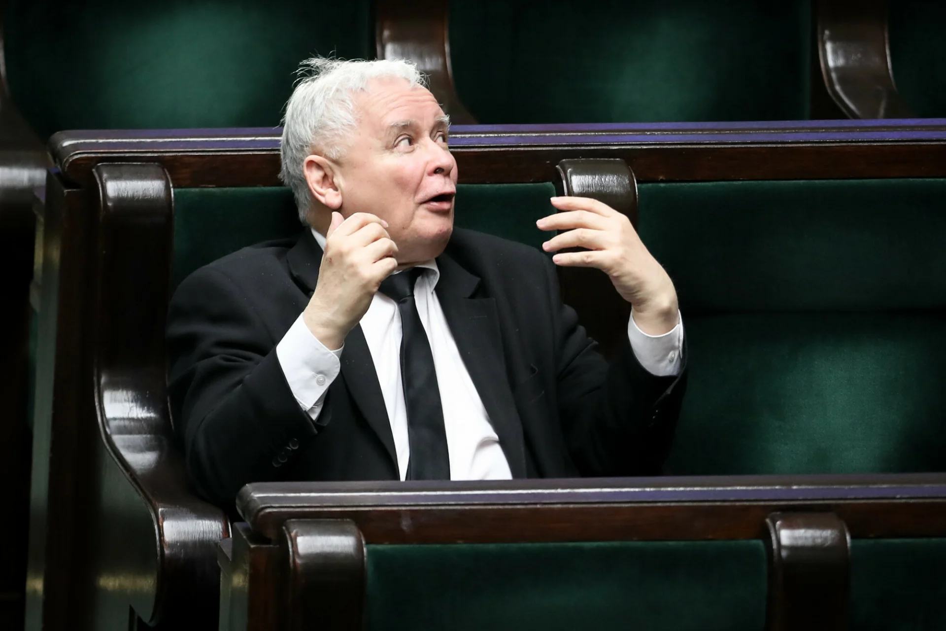 Jarosław Kaczyński w Sejmie.