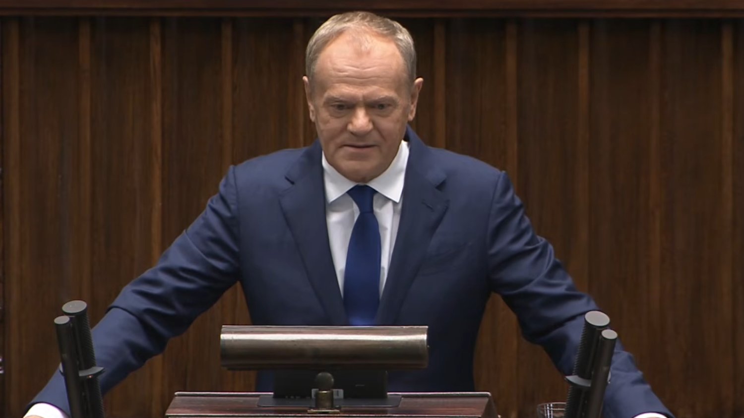 Premier Donald Tusk przemawia w Sejmie