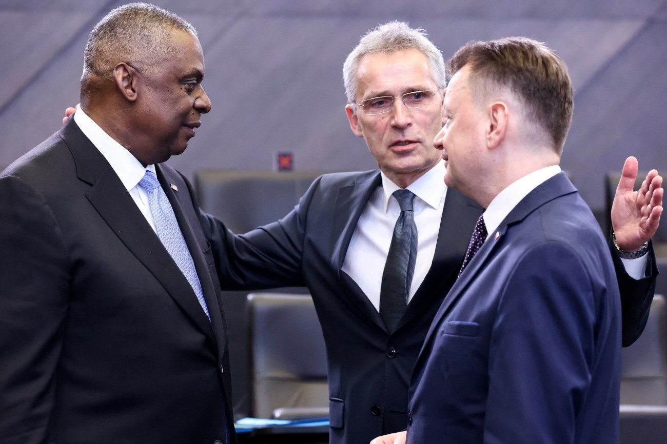 Lloyd Austin, Jens Stoltenberg i Mariusz Błaszczak