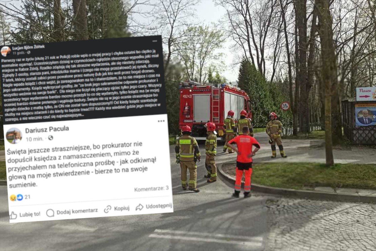 Rodzina zginęła w wichurze w Rabce-Zdroju. Szokujące zachowanie księdza