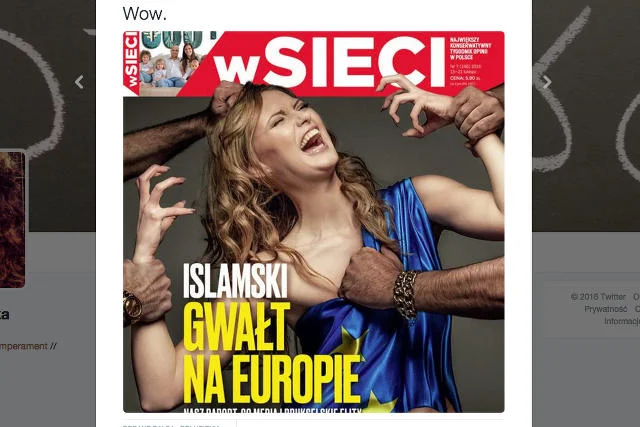 Mocna okładka tygodnika braci Karnowskich.