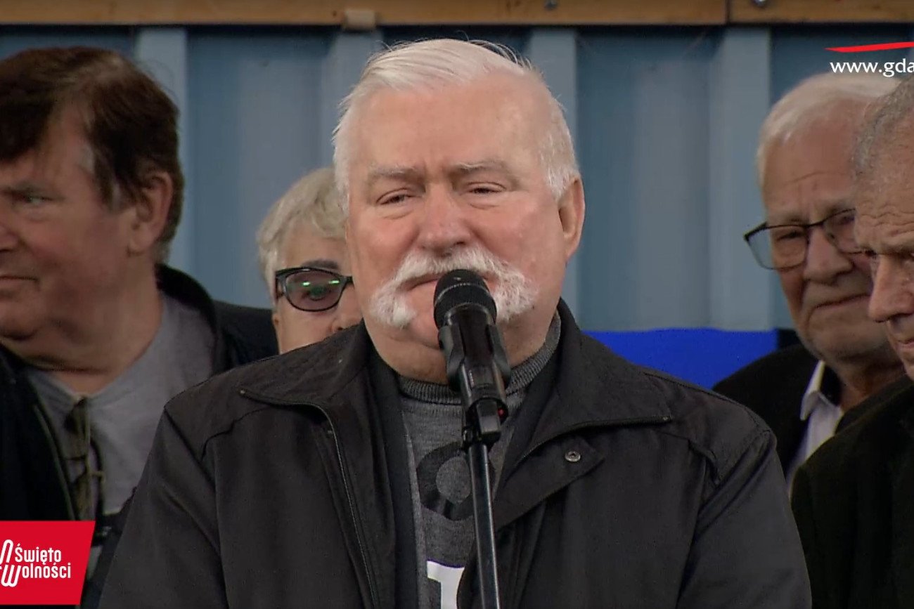 Mocne przemówienie Lecha Wałęsy w Gdańsku.