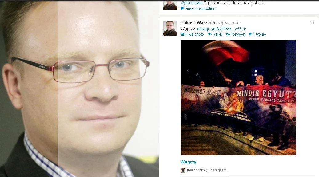 "Węgrzy" na profilu Łukasza Warzechy