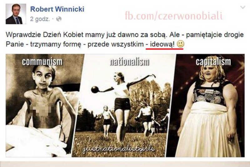 Robert Winnicki z Kukiz '15 umieścił na Facebooku zdjęcie członkini Hitlerjugend.