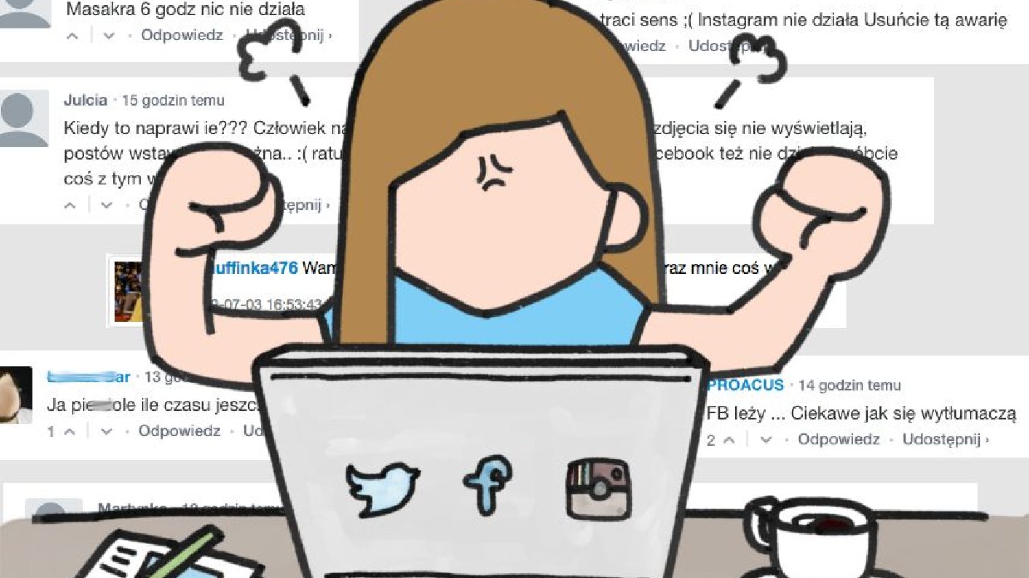 Przez awarię na Facebooku i Instagramie miliony internautów nie wiedziało co począć