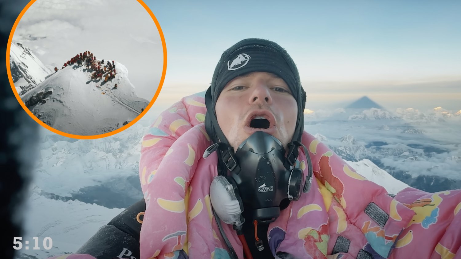 Kuba "Patec" Patecki podczas wejścia na szczyt Mount Everest.