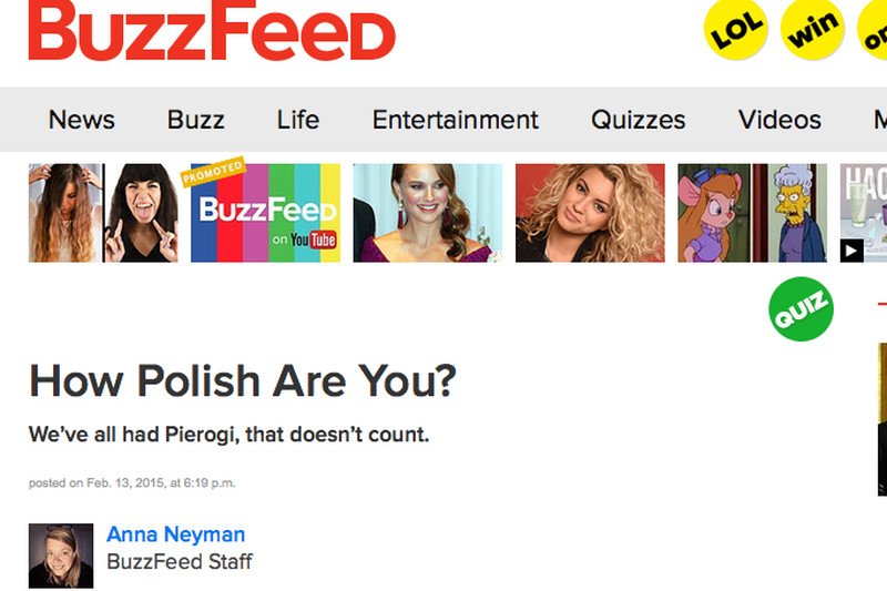 Test na polskość na BuzzFeedzie. Sprawdź, czy jesteś prawdziwym Polakiem.