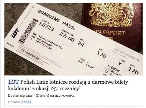Jeżeli zobaczycie coś takie na swoim Facebooku, nie dajcie się nabrać.