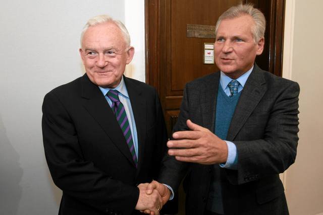 Leszek Miller i Aleksander Kwaśniewski w 2011 r.