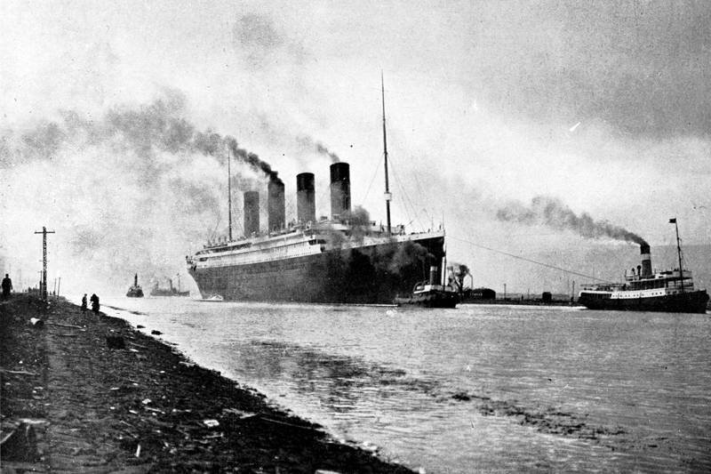 Titanic przed wypłynięciem w dziewiczy rejs