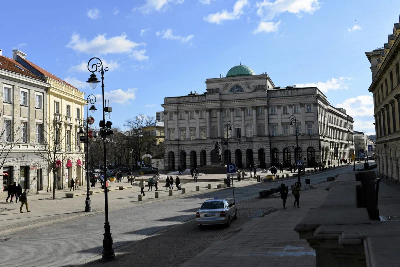 Warszawa , ulica Nowy Świat 72 , Pałac Staszica. Siedziba Polskiej Akademii Nauk PAN