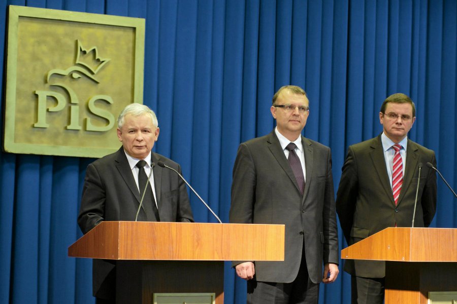 Kazimierz Michał Ujazdowski z Jarosławem Kaczyńskim.