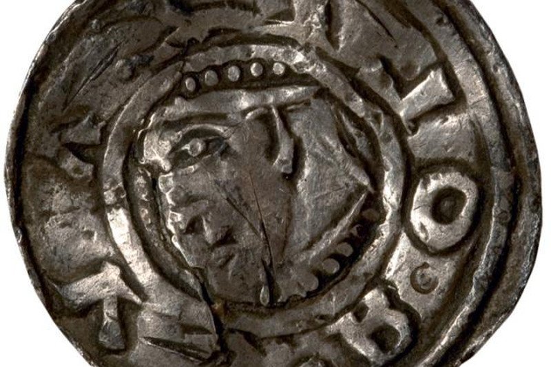 Denar Bolesława Chrobrego, ok 1000 roku.