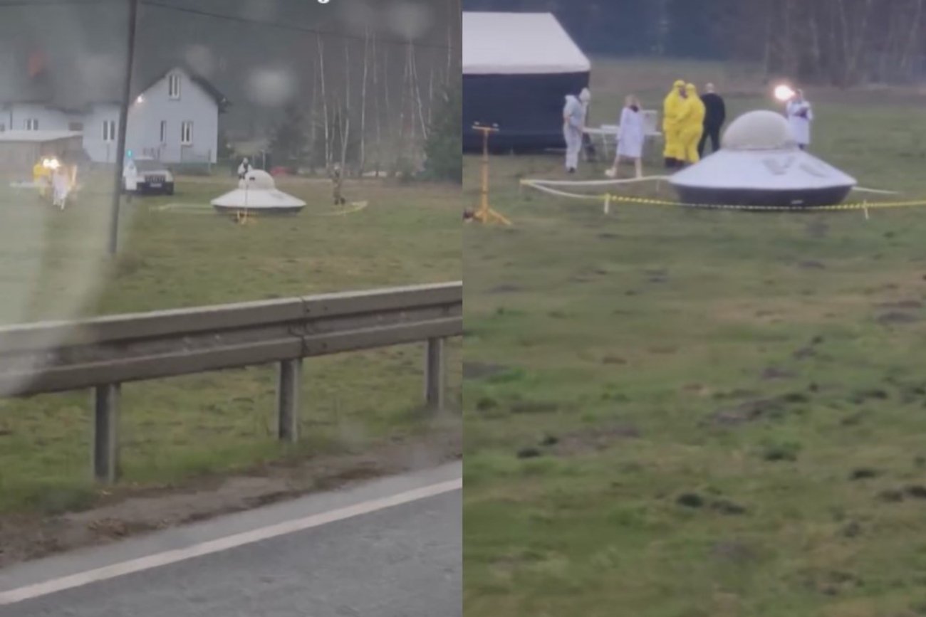 UFO pod Bydgoszczą. Na miejsce wezwano policję