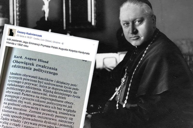 Przesłanie Prymasa Polski z 1932 roku jak ulał pasuje do współczesnej Polski