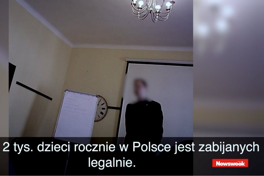 Tajne szkolenie przeciwników aborcji, na które weszła dziennikarka "Newsweeka".