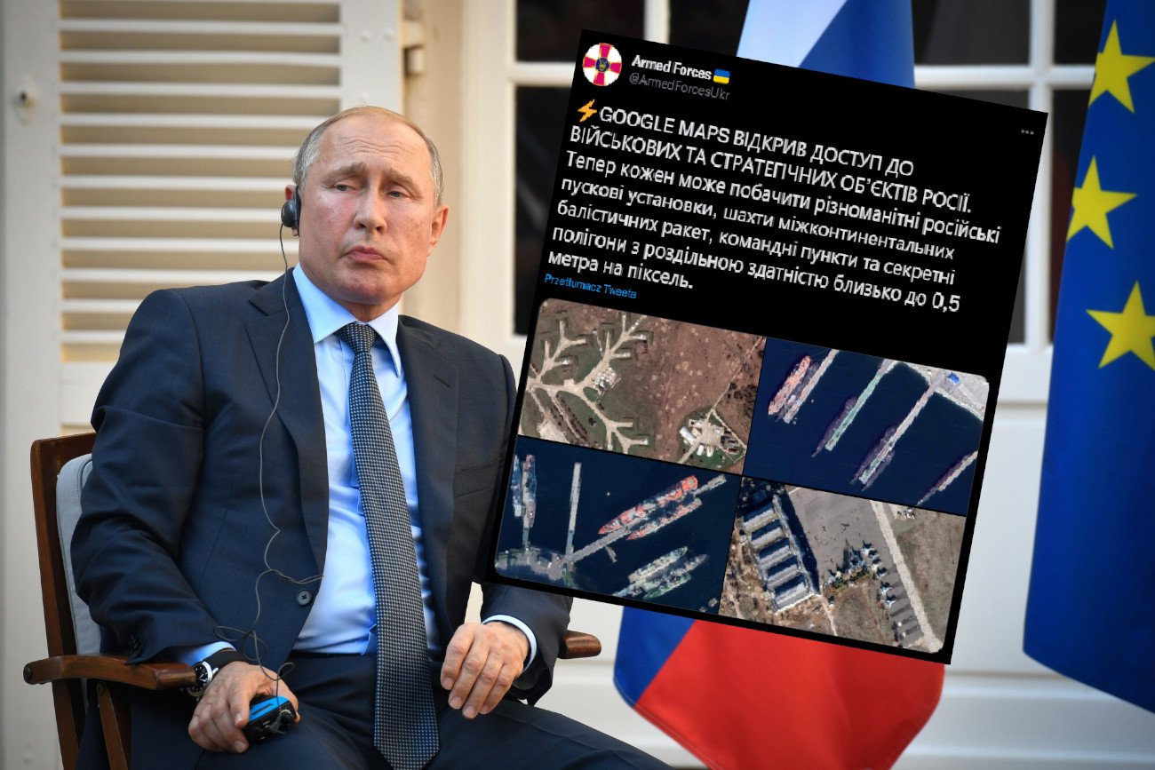 Google odkryło na swoich mapach wszystkie strategiczne i wojskowe obiekty Federacji Rosyjskiej