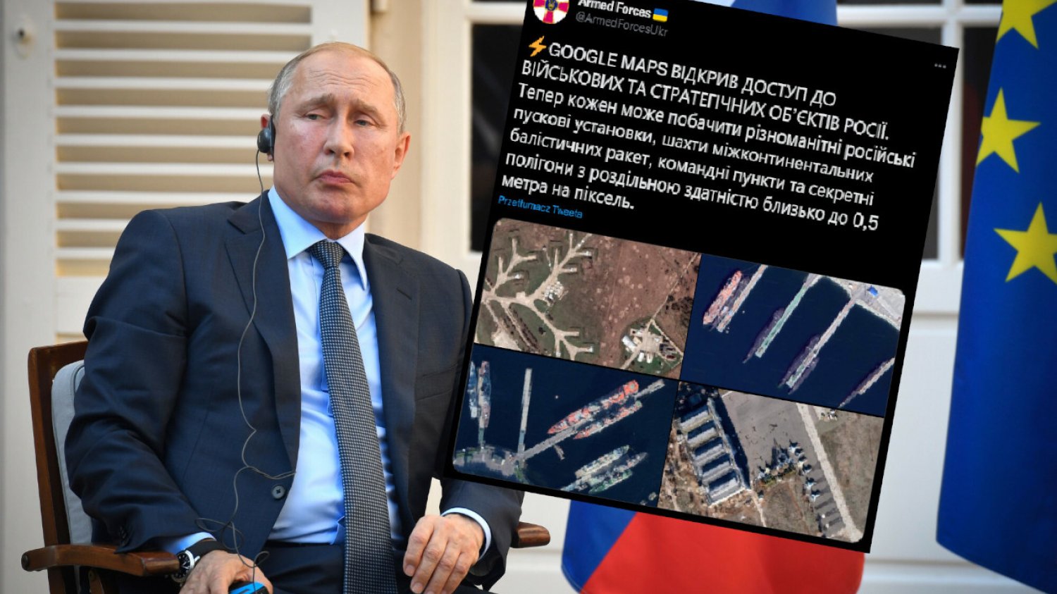 Google odkryło na swoich mapach wszystkie strategiczne i wojskowe obiekty Federacji Rosyjskiej