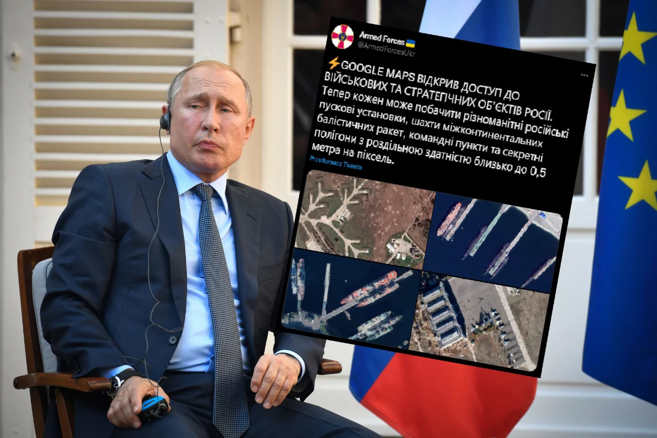 Google odkryło na swoich mapach wszystkie strategiczne i wojskowe obiekty Federacji Rosyjskiej