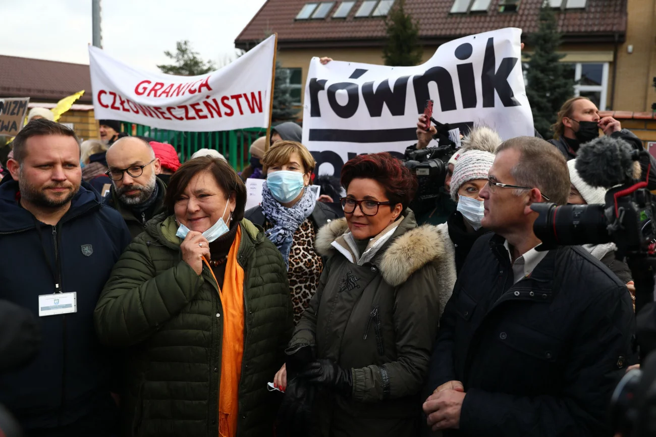 Jolanta Kwaśniewska i Anna Komorowska w Michałowie.