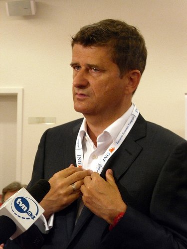 Janusz Palikot. Zdjęcie zrobione podczas trzeciego dnia III Europejskiego Kongresu Gospodarczego w Katowicach.