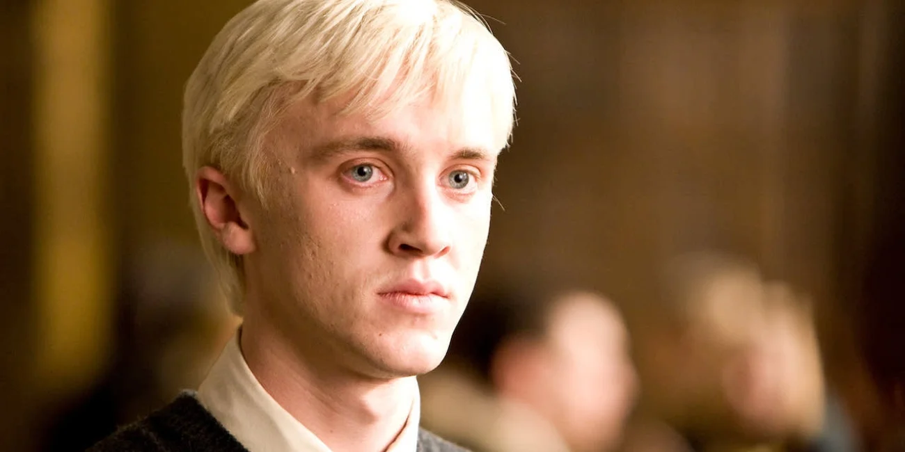 Tom Felton jako Draco Malfoy.