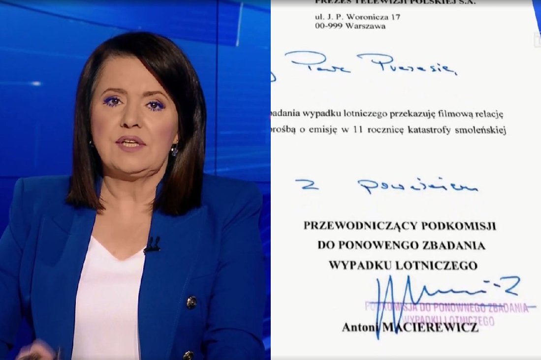 Antoni Macierewicz przekazał prośbę do TVP o emisję materiału podkomisji smoleńskiej.