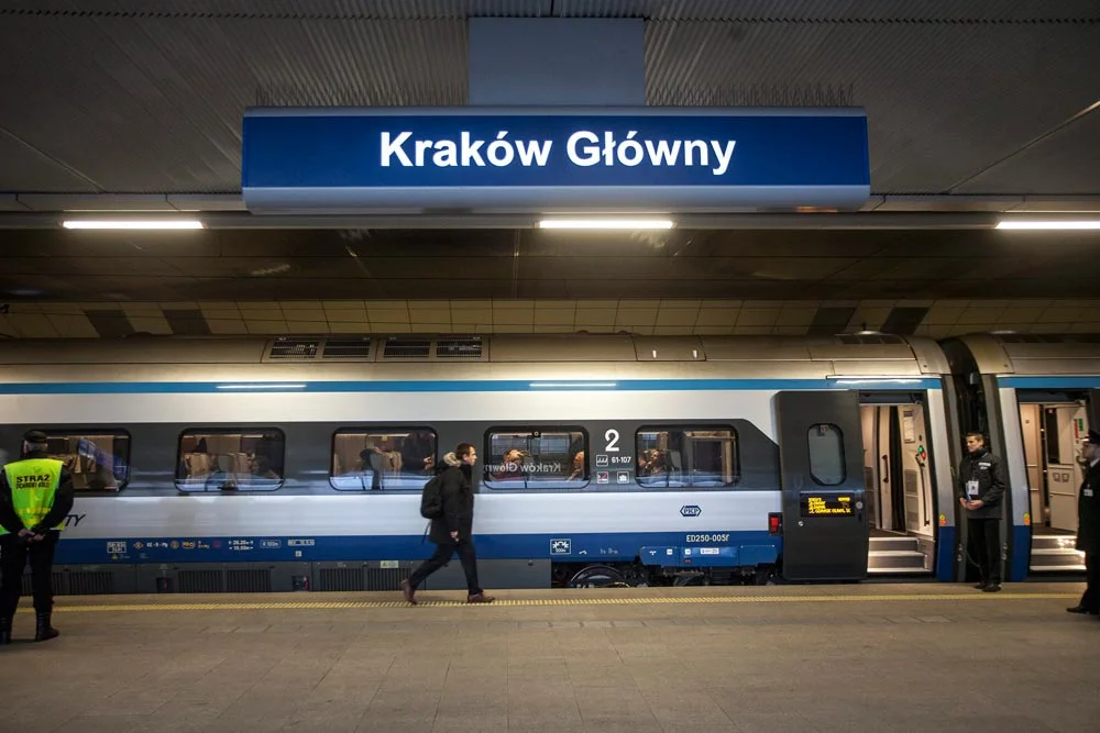 Pociąg Pendolino w Krakowie