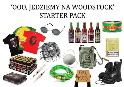 Zestaw typowego woodstokowicza