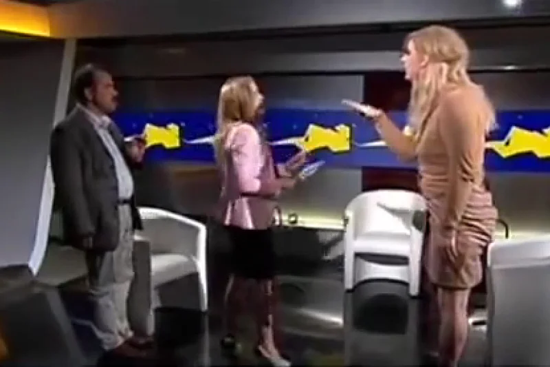 Transwestyta Rafalala zaatakował Artura Zawisze na antenie Polsat News, w programie "Tak czy Nie"