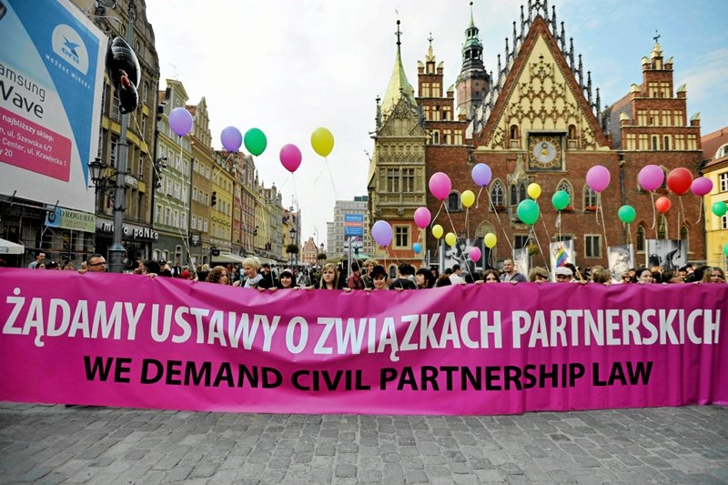 25.09.2010 Wrocław. Demonstracja w sprawie związków partnerskich.