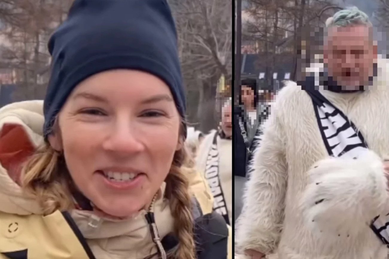 Kim jest mężczyzna w stroju białego misia, który spowodował, że nagranie Hanny Turnau zrobiło furorę w sieci?