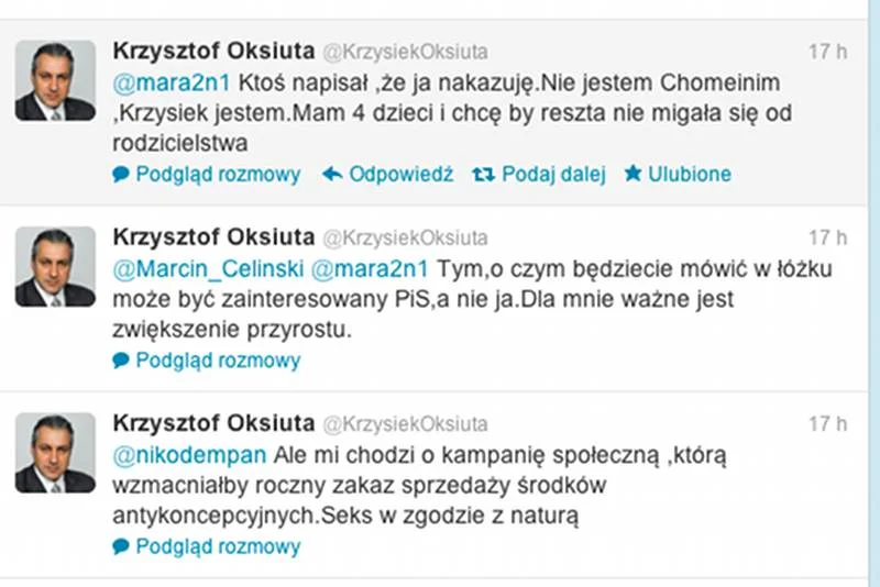 Zakaz antykoncepcji sposobem na politykę prorodzinną? Tak proponuje Krzysztof Oksiuta