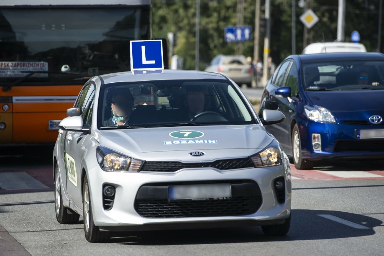 Egzamin na prawo jazdy.