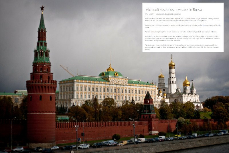 Microsoft zawiesza działalność w Rosji