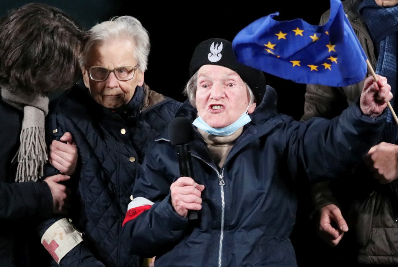 Traczyk-Stawska komentuje swój udział w prounijnej manifestacji.