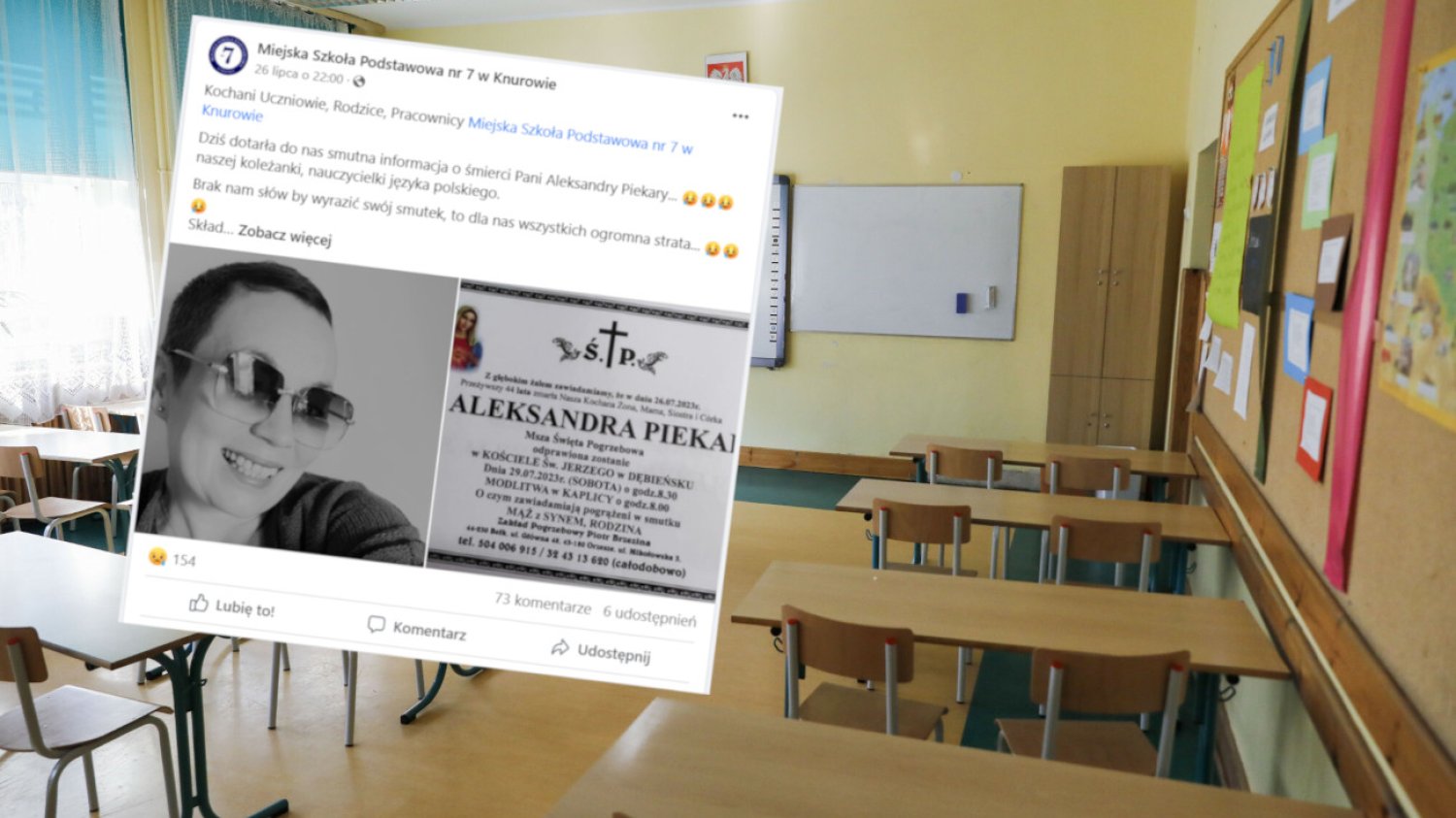 Nie żyje 44-letnia nauczycielka Aleksandra Piekara z Knurowa