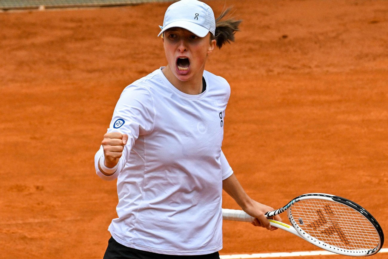 Iga Świątek podczas WTA 1000 w Rzymie