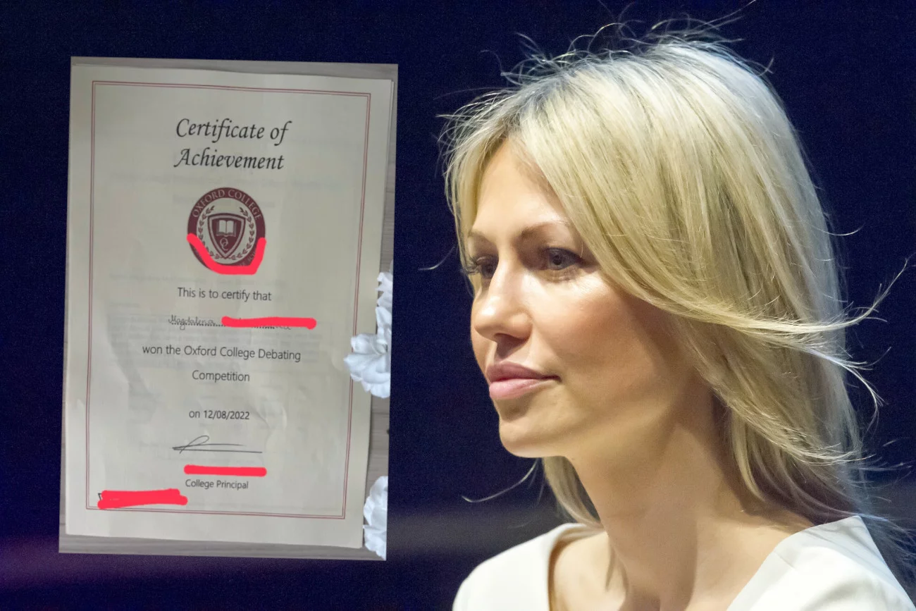 Magdalena Ogórek pochwaliła się dyplomem córki z Oxfordu. Prawda szybko wyszła jednak na jaw Magdalena Ogórek pochwaliła się dyplomem córki z Oxfordu. Prawda szybko wyszła jednak na jaw
